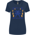Beer Party Octopus Scuba Diving Diver Funny Womens Wider Cut T-Shirt Navy Blue