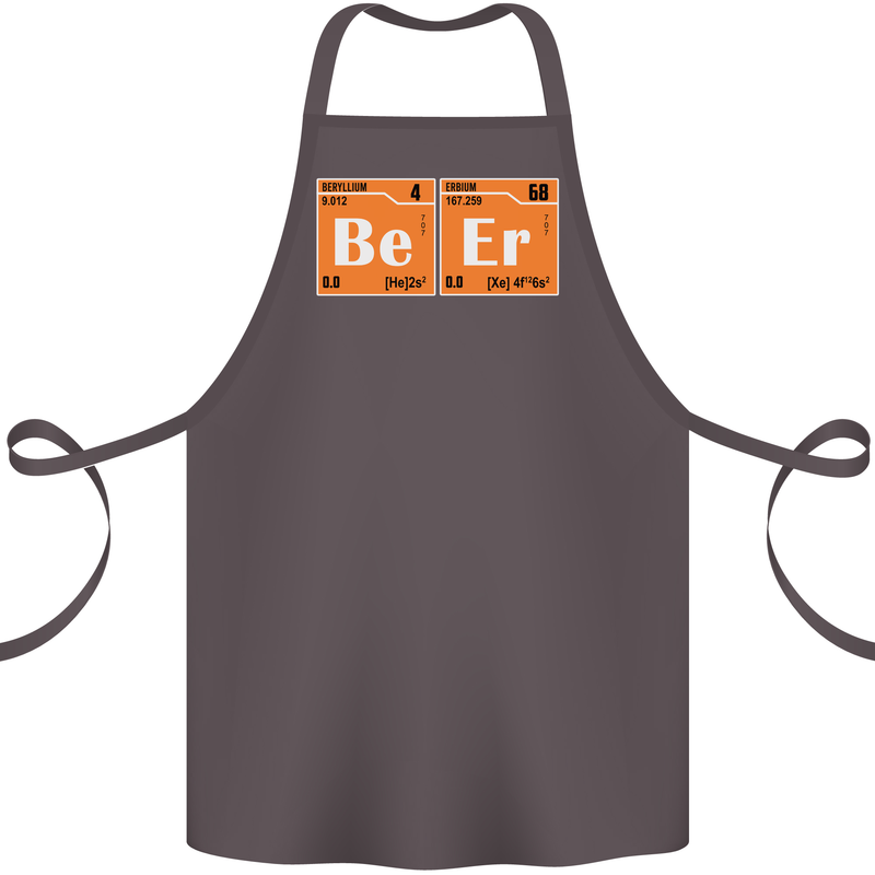 Beer Periodic Table Chemistry Geek Funny Cotton Apron 100% Organic Dark Grey