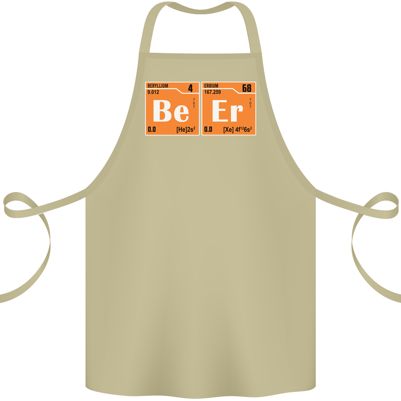 Beer Periodic Table Chemistry Geek Funny Cotton Apron 100% Organic Khaki
