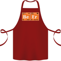 Beer Periodic Table Chemistry Geek Funny Cotton Apron 100% Organic Maroon