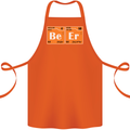Beer Periodic Table Chemistry Geek Funny Cotton Apron 100% Organic Orange