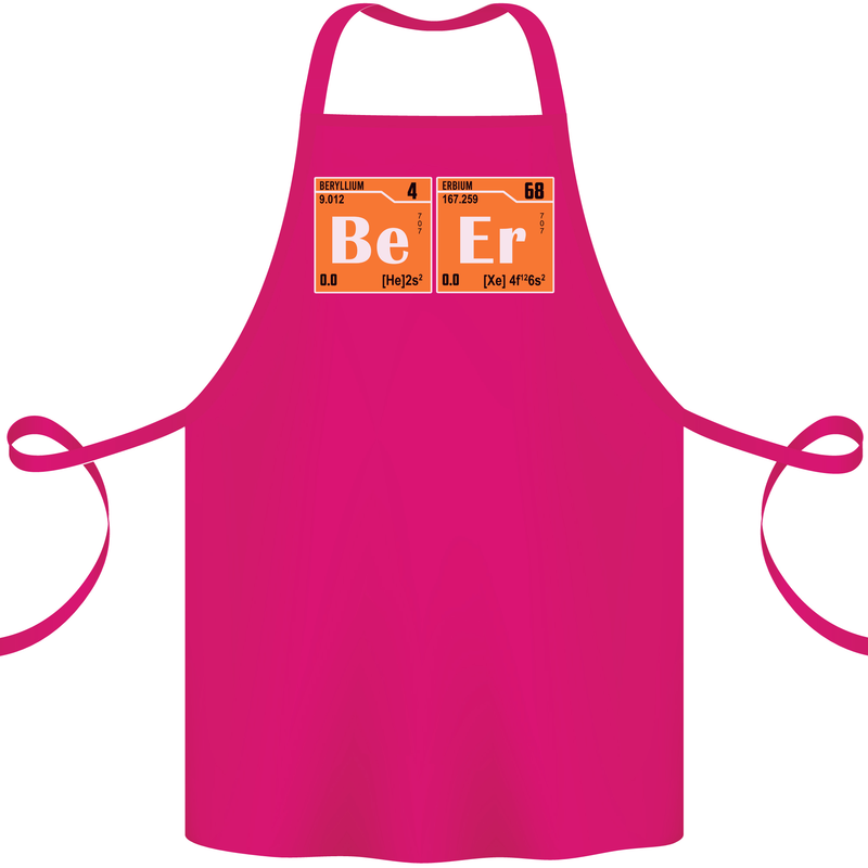 Beer Periodic Table Chemistry Geek Funny Cotton Apron 100% Organic Pink