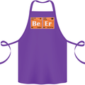Beer Periodic Table Chemistry Geek Funny Cotton Apron 100% Organic Purple