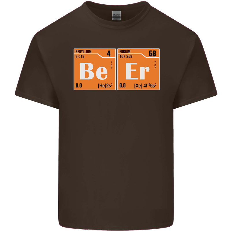 Beer Periodic Table Chemistry Geek Funny Mens Cotton T-Shirt Tee Top Dark Chocolate