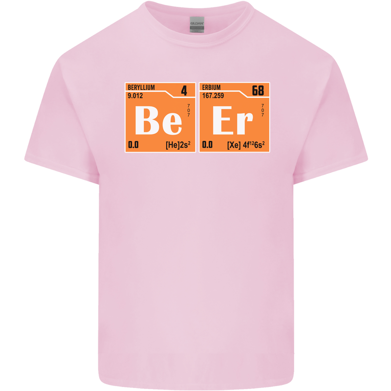 Beer Periodic Table Chemistry Geek Funny Mens Cotton T-Shirt Tee Top Light Pink