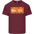 Beer Periodic Table Chemistry Geek Funny Mens Cotton T-Shirt Tee Top Maroon