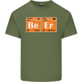 Beer Periodic Table Chemistry Geek Funny Mens Cotton T-Shirt Tee Top Military Green