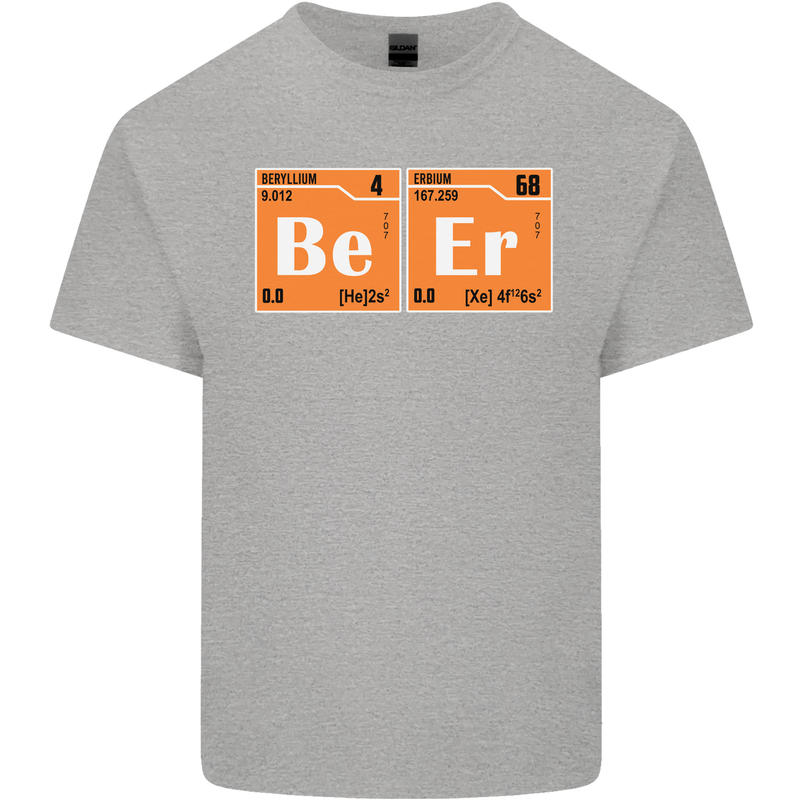 Beer Periodic Table Chemistry Geek Funny Mens Cotton T-Shirt Tee Top Sports Grey