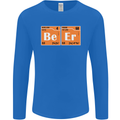 Beer Periodic Table Chemistry Geek Funny Mens Long Sleeve T-Shirt Royal Blue