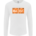 Beer Periodic Table Chemistry Geek Funny Mens Long Sleeve T-Shirt White