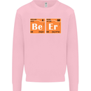 Beer Periodic Table Chemistry Geek Funny Mens Sweatshirt Jumper Light Pink