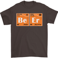 Beer Periodic Table Chemistry Geek Funny Mens T-Shirt Cotton Gildan Dark Chocolate