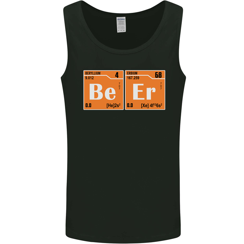 Beer Periodic Table Chemistry Geek Funny Mens Vest Tank Top Black