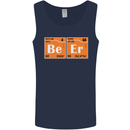 Beer Periodic Table Chemistry Geek Funny Mens Vest Tank Top Navy Blue