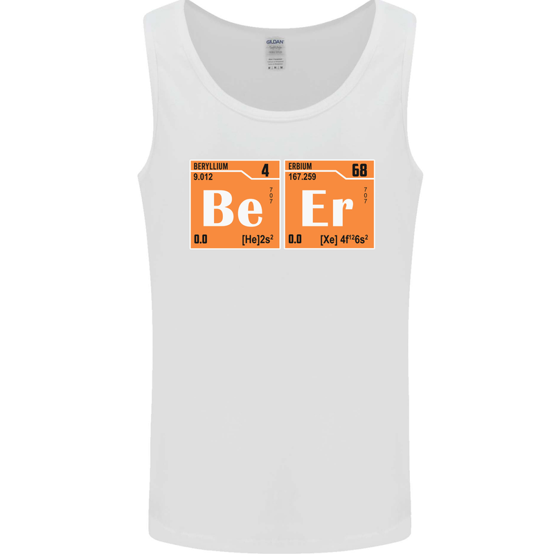 Beer Periodic Table Chemistry Geek Funny Mens Vest Tank Top White