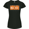 Beer Periodic Table Chemistry Geek Funny Womens Petite Cut T-Shirt Black