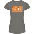 Beer Periodic Table Chemistry Geek Funny Womens Petite Cut T-Shirt Charcoal