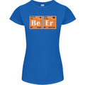 Beer Periodic Table Chemistry Geek Funny Womens Petite Cut T-Shirt Royal Blue