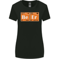 Beer Periodic Table Chemistry Geek Funny Womens Wider Cut T-Shirt Black