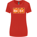 Beer Periodic Table Chemistry Geek Funny Womens Wider Cut T-Shirt Red
