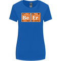 Beer Periodic Table Chemistry Geek Funny Womens Wider Cut T-Shirt Royal Blue