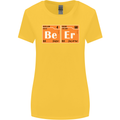 Beer Periodic Table Chemistry Geek Funny Womens Wider Cut T-Shirt Yellow