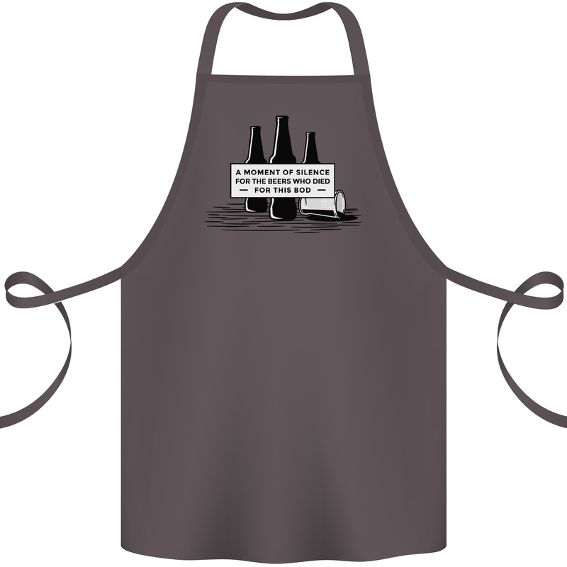 Beer Silence Funny Alcohol Cider Guinness Cotton Apron 100% Organic Dark Grey