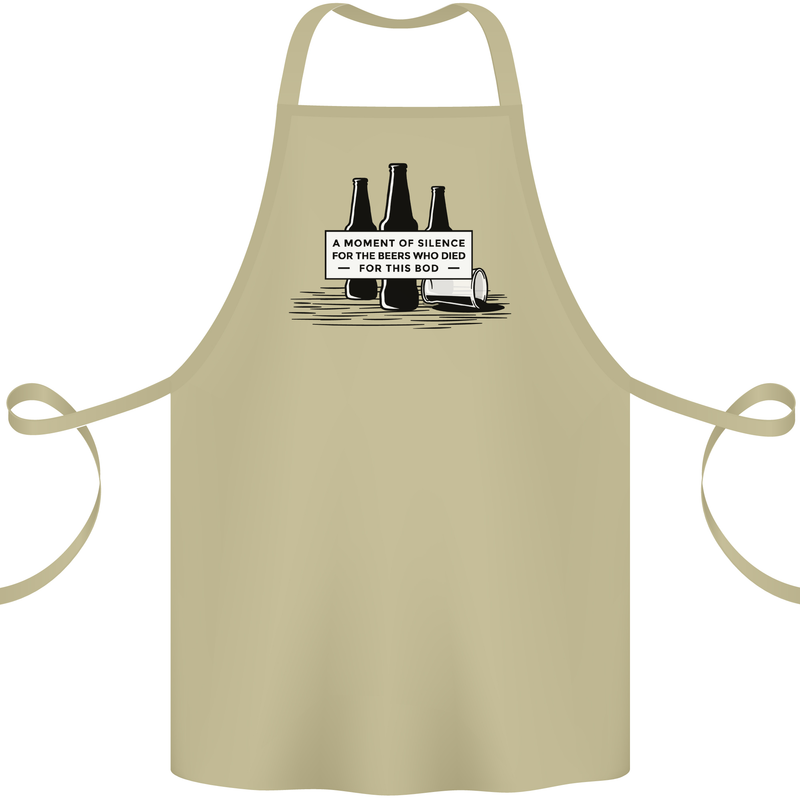 Beer Silence Funny Alcohol Cider Guinness Cotton Apron 100% Organic Khaki