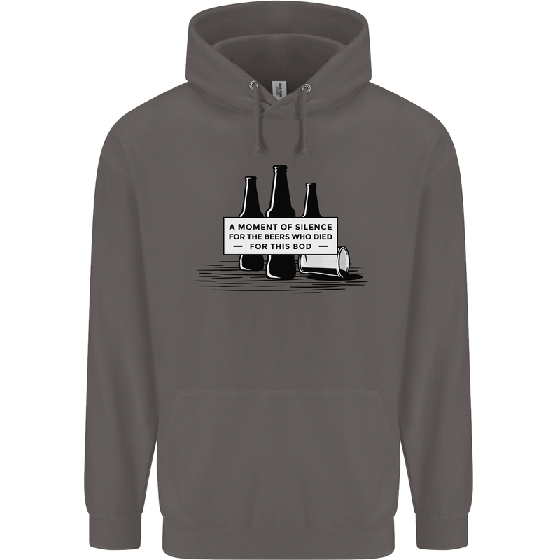 Beer Silence Funny Alcohol Cider Guinness Mens 80% Cotton Hoodie Charcoal