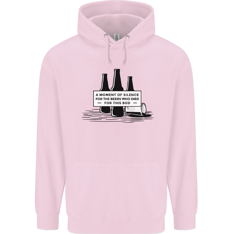 Beer Silence Funny Alcohol Cider Guinness Mens 80% Cotton Hoodie Light Pink