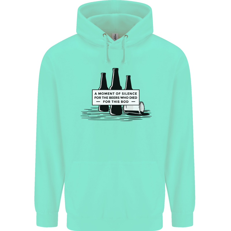 Beer Silence Funny Alcohol Cider Guinness Mens 80% Cotton Hoodie Peppermint