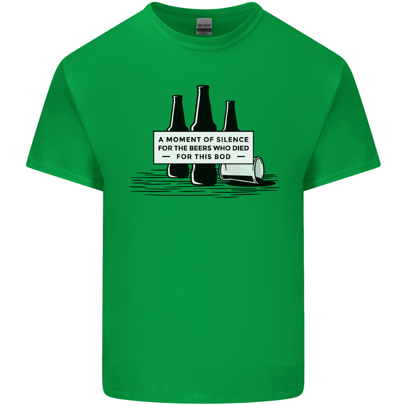 Beer Silence Funny Alcohol Cider Guinness Mens Cotton T-Shirt Tee Top Irish Green