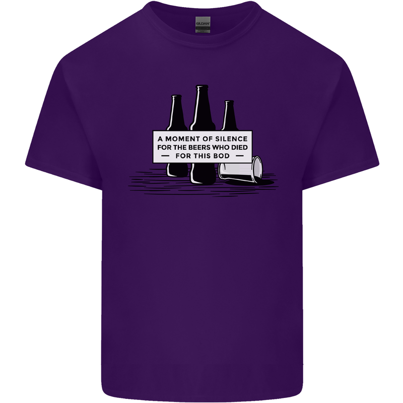 Beer Silence Funny Alcohol Cider Guinness Mens Cotton T-Shirt Tee Top Purple