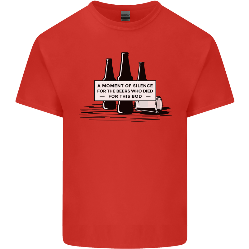 Beer Silence Funny Alcohol Cider Guinness Mens Cotton T-Shirt Tee Top Red