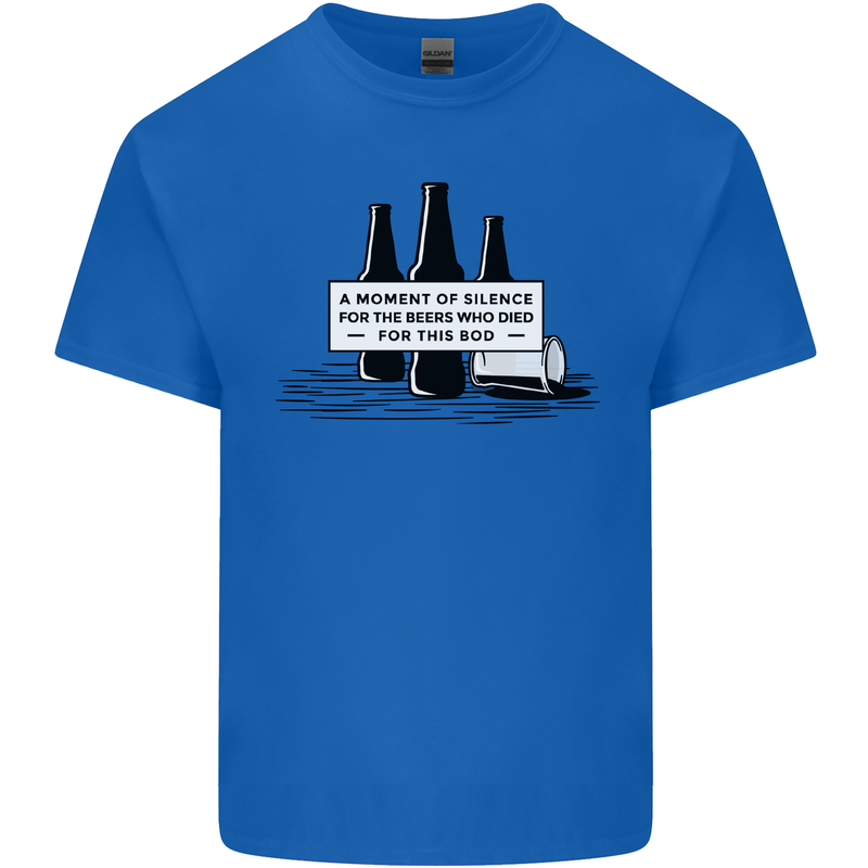 Beer Silence Funny Alcohol Cider Guinness Mens Cotton T-Shirt Tee Top Royal Blue