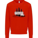 Beer Silence Funny Alcohol Cider Guinness Mens Sweatshirt Jumper Bright Red