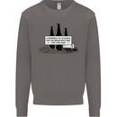 Beer Silence Funny Alcohol Cider Guinness Mens Sweatshirt Jumper Charcoal