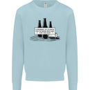 Beer Silence Funny Alcohol Cider Guinness Mens Sweatshirt Jumper Light Blue