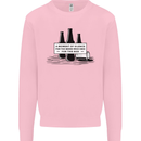Beer Silence Funny Alcohol Cider Guinness Mens Sweatshirt Jumper Light Pink