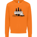 Beer Silence Funny Alcohol Cider Guinness Mens Sweatshirt Jumper Orange