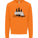 Beer Silence Funny Alcohol Cider Guinness Mens Sweatshirt Jumper Orange