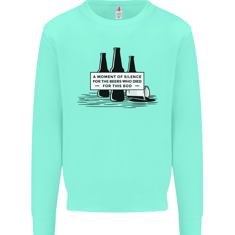 Beer Silence Funny Alcohol Cider Guinness Mens Sweatshirt Jumper Peppermint
