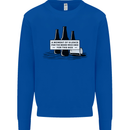 Beer Silence Funny Alcohol Cider Guinness Mens Sweatshirt Jumper Royal Blue