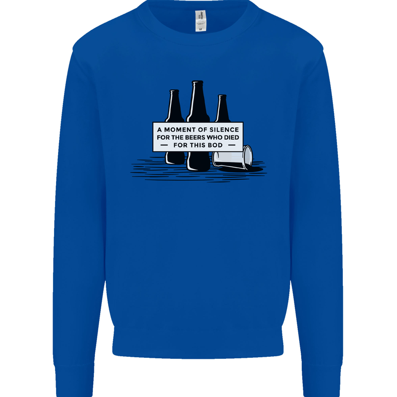 Beer Silence Funny Alcohol Cider Guinness Mens Sweatshirt Jumper Royal Blue