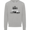 Beer Silence Funny Alcohol Cider Guinness Mens Sweatshirt Jumper Sports Grey
