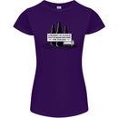 Beer Silence Funny Alcohol Cider Guinness Womens Petite Cut T-Shirt Purple