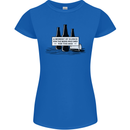 Beer Silence Funny Alcohol Cider Guinness Womens Petite Cut T-Shirt Royal Blue