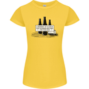 Beer Silence Funny Alcohol Cider Guinness Womens Petite Cut T-Shirt Yellow
