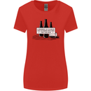 Beer Silence Funny Alcohol Cider Guinness Womens Wider Cut T-Shirt Red
