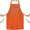 Beer Spanners Funny Mechanic Alcohol DIY Cotton Apron 100% Organic Orange